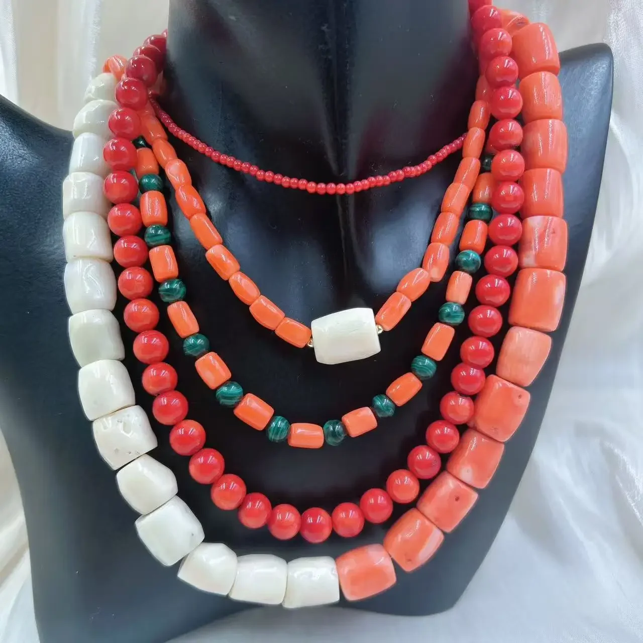 Freshwater Line - Naranja rojo Vintage redondo Natural mar